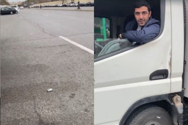 Bakıda sürücü siqaret qutusunu yerə atdı, cəzalandırıldı